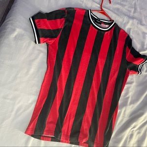Forever 21 Red and Black stripes T shirt